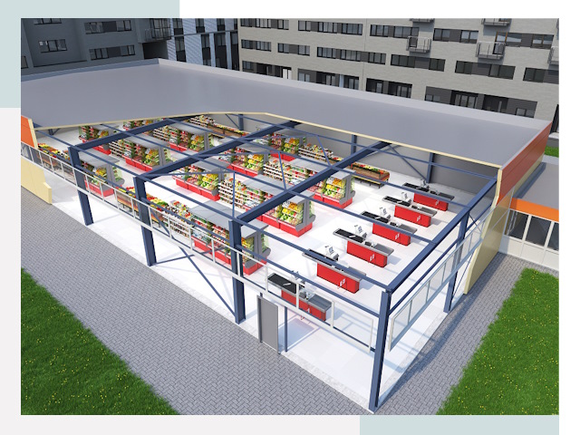 Строительство магазинов в Беслан от 608 руб. за м²