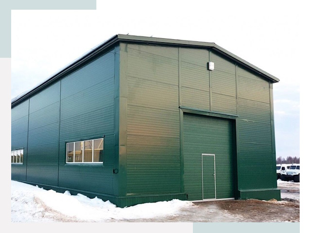 Двускатные ангары в Беслане