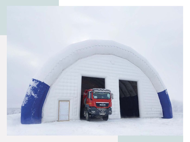 Мобильные ангары в Беслане