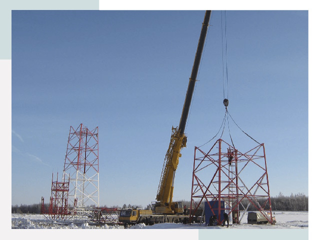 Монтаж вышек связи в Беслане