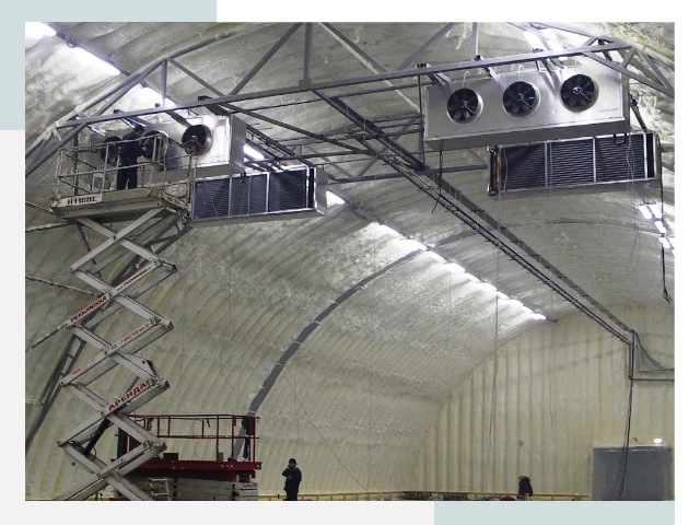 Оснащение ангаров в Беслане
