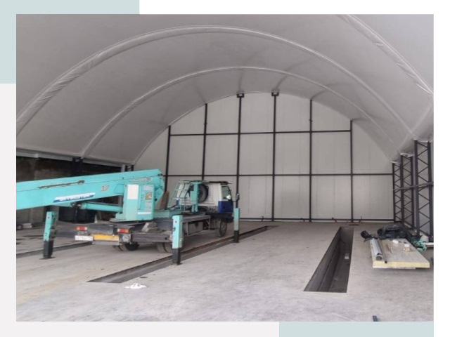 Внутреннее оснащение ангаров в Беслане