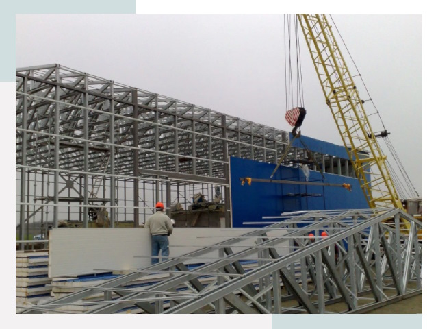 Монтаж ангаров в Беслане